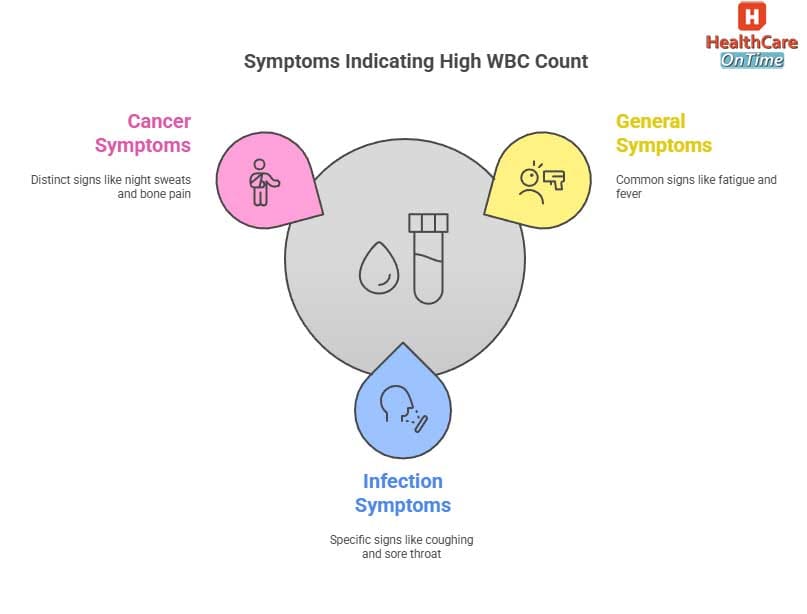 Cancer and High WBC Count infographic Cancer and High WBC Count infographic