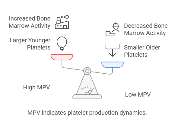 MPV indicates platelet production dynamics