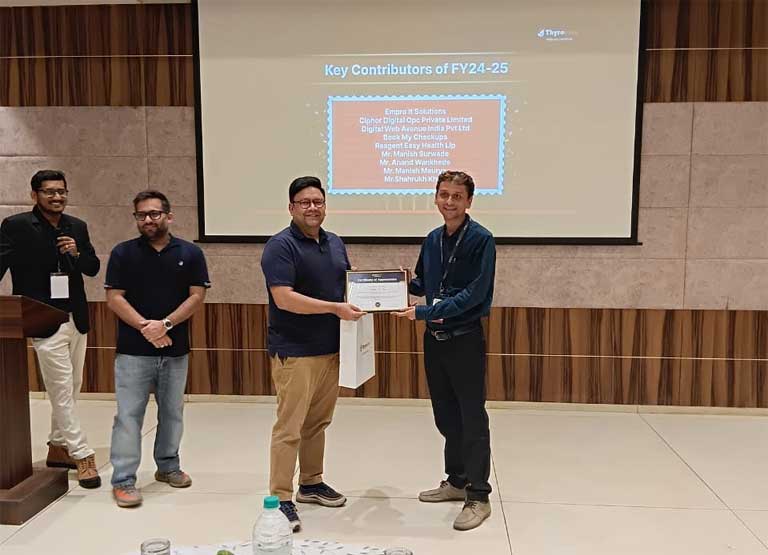 Award from thyrocare management 2025
