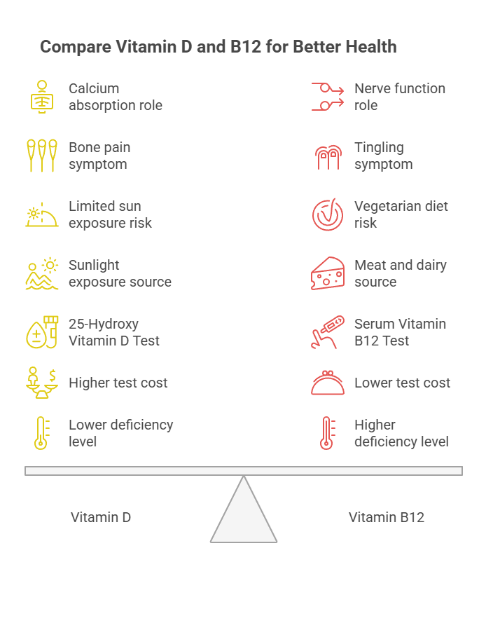 Compare Vitamin D and B12 for Better Health