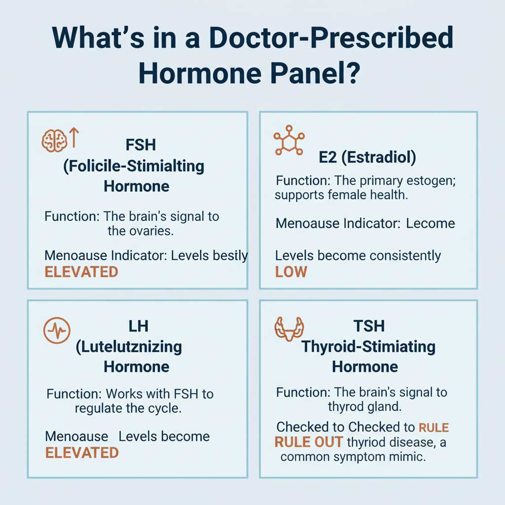 The Hormones in a Comprehensive Menopause Panel