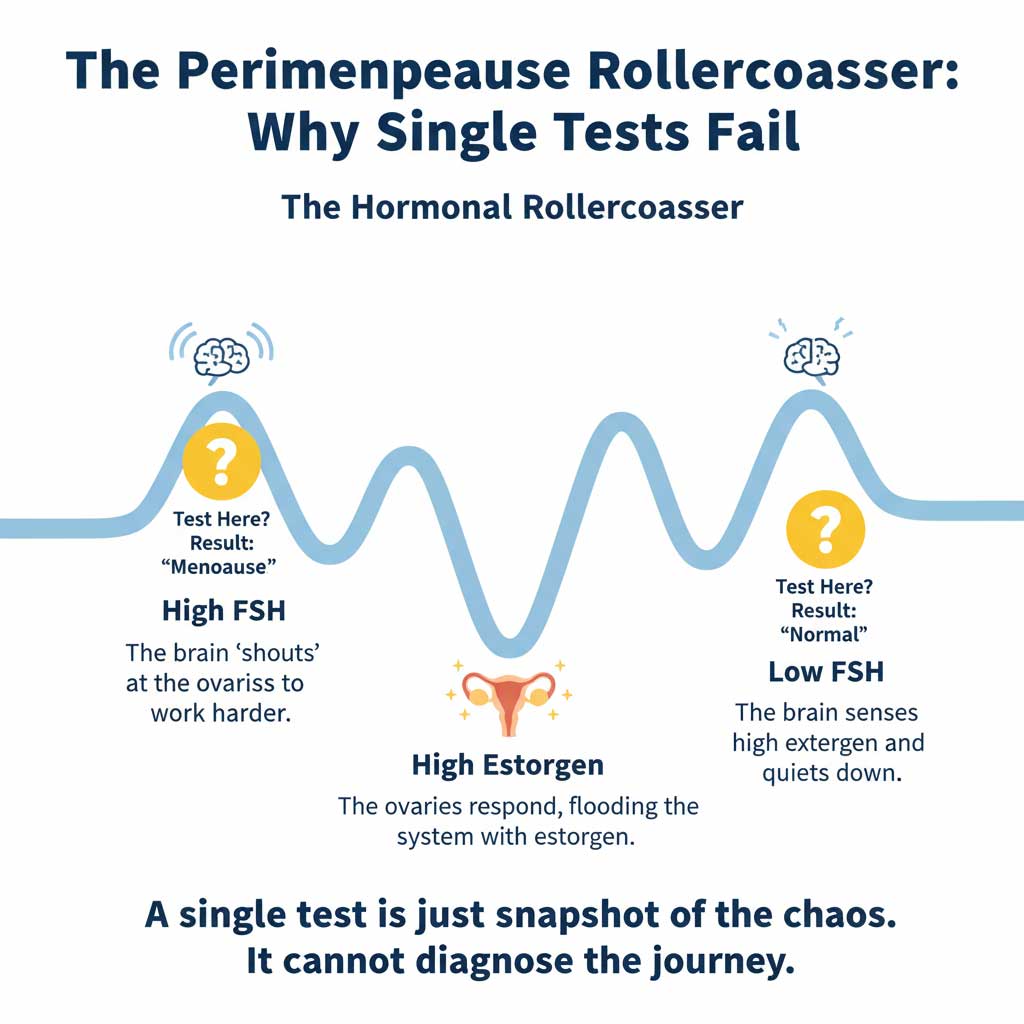 The Perimenopause Rollercoaster: Why Single Tests Fail