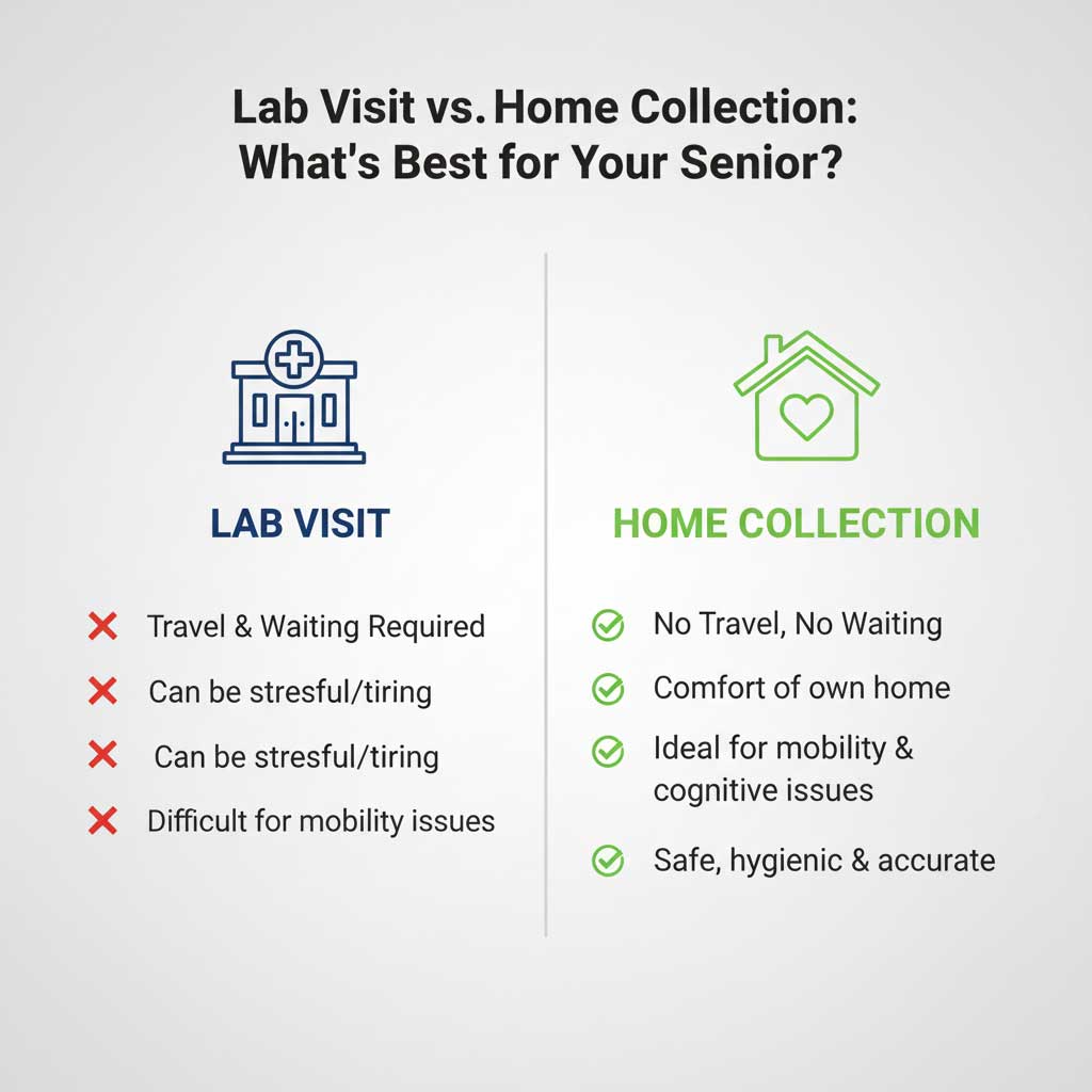 Blood Test for Seniors: Lab Visit vs. Home Collection.