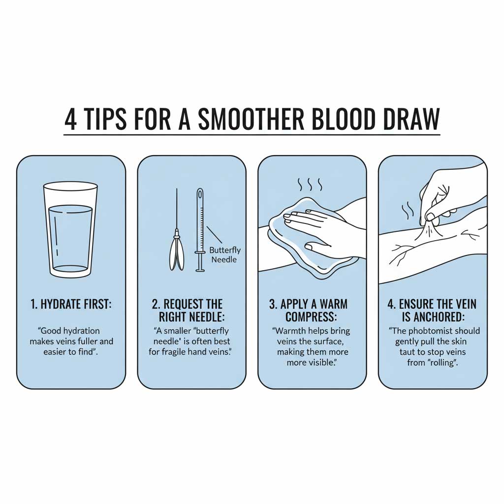 For a Smoother Blood Draw: 4 Tips for Seniors with Fragile Veins.