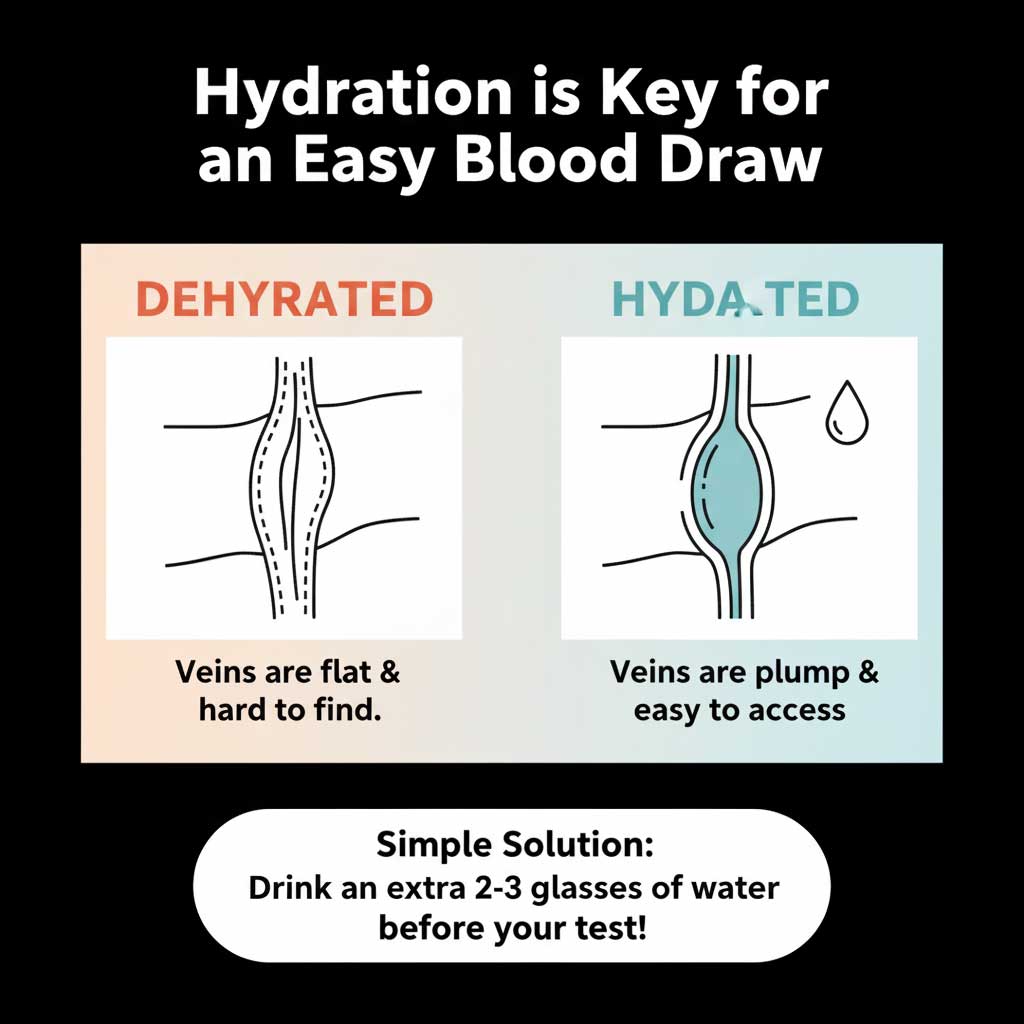 The Power of Water: Why Hydration is Key for an Easy Blood Draw.