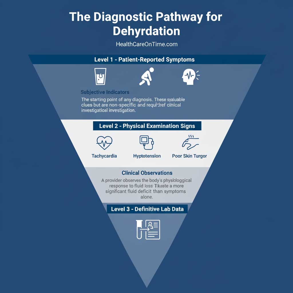 The Diagnostic Pathway for Dehydration: From Subjective Clues to Objective Proof