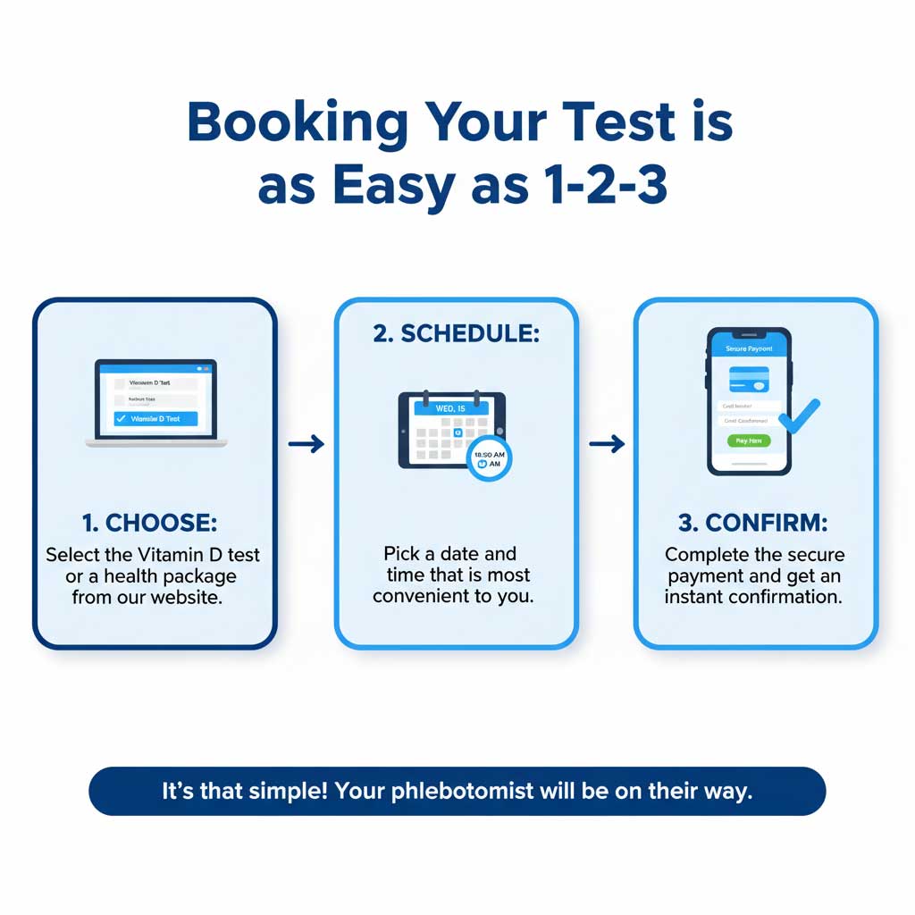 Booking Your Test is as Easy as 1-2-3