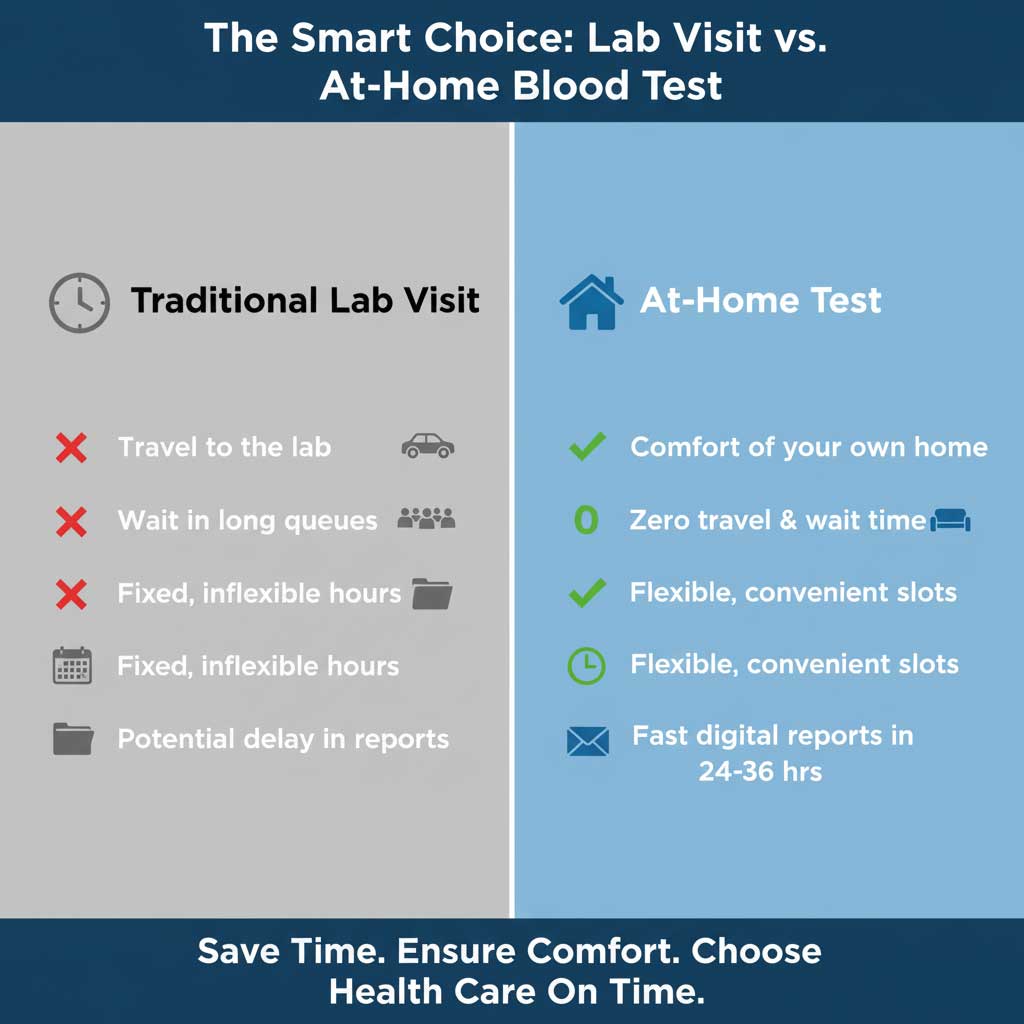 The Smart Choice: Lab Visit vs. At-Home Blood Test