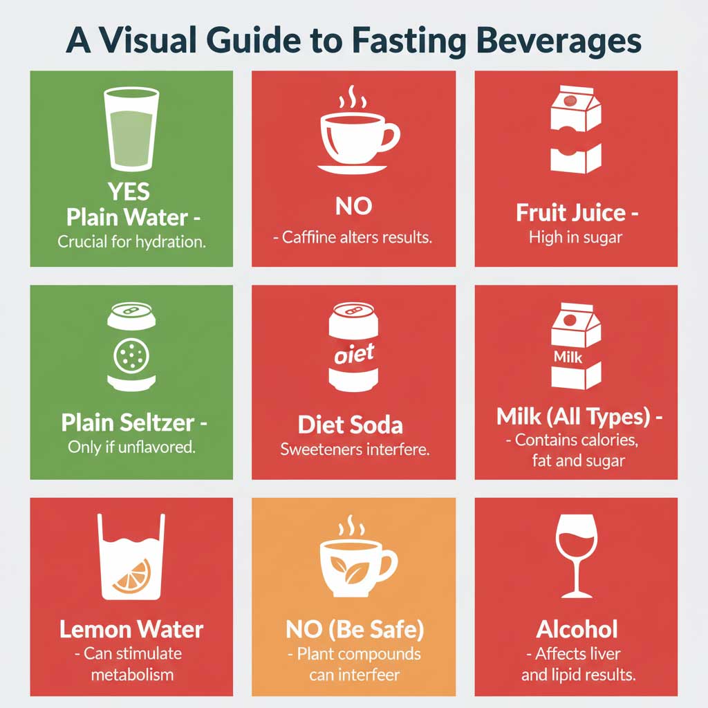 What Can I Drink? A Visual Guide to Fasting Beverages