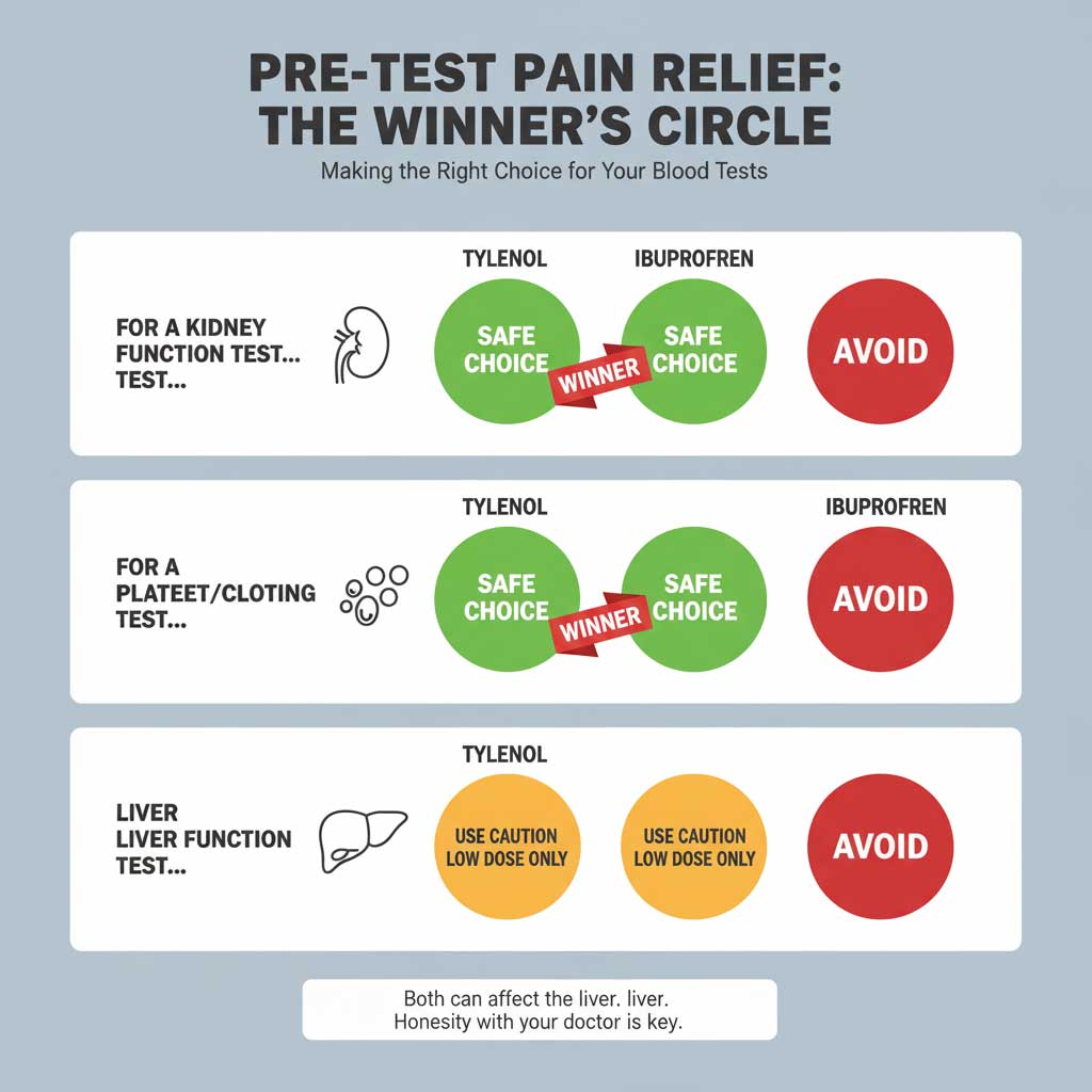  The Safer Choice: Tylenol vs. Ibuprofen for Key Tests