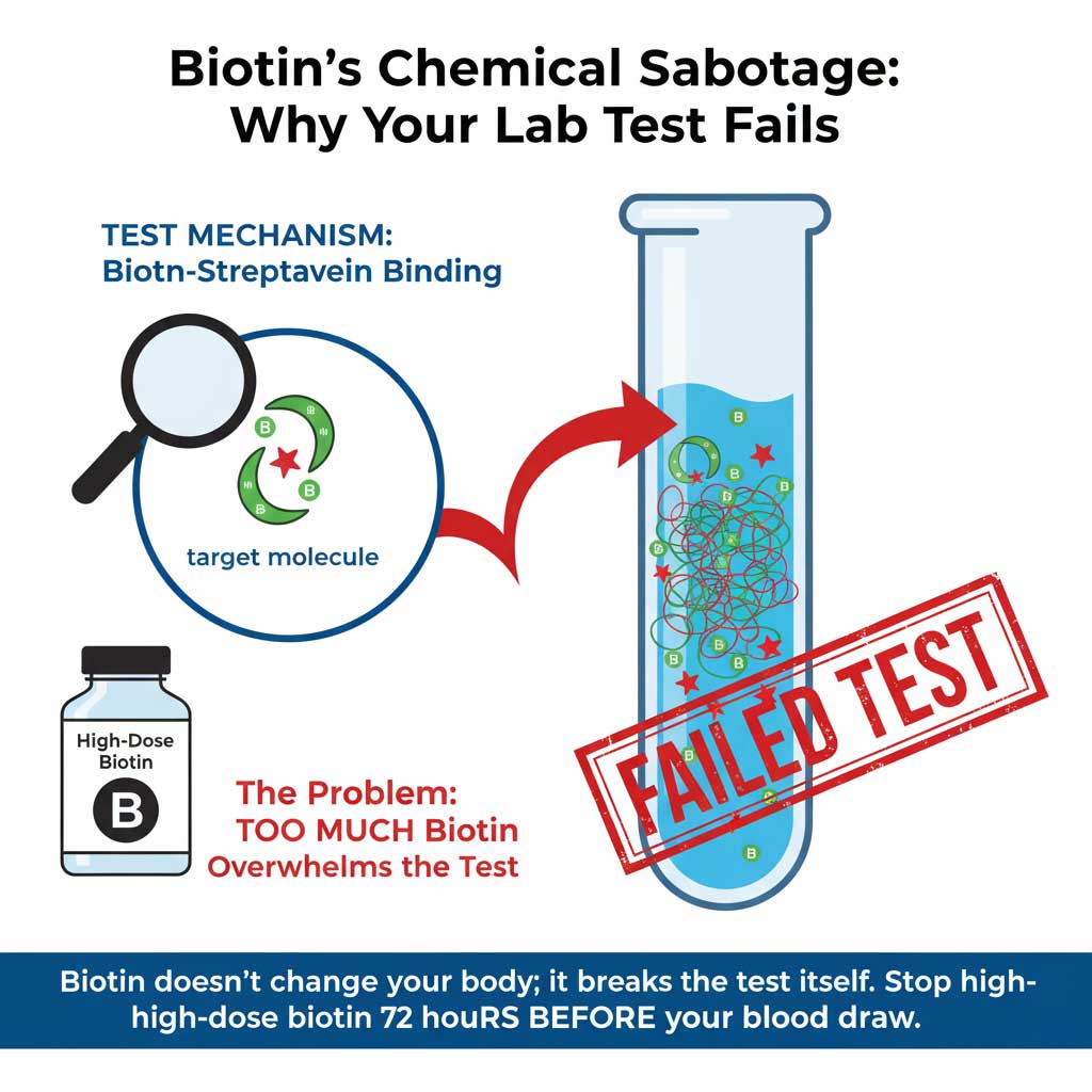Biotin's Invisible Interference: How It Breaks Lab Tests