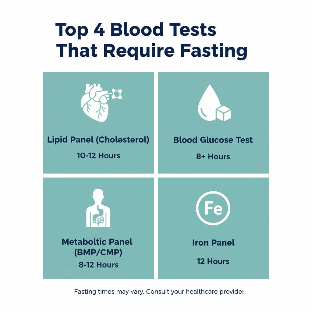 Common Blood Tests Requiring a Fast
