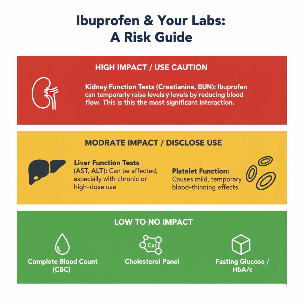  Ibuprofen's Impact on Blood Tests: A Visual Summary