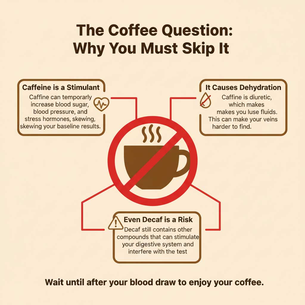No Coffee Before a Blood Test: Here's Why