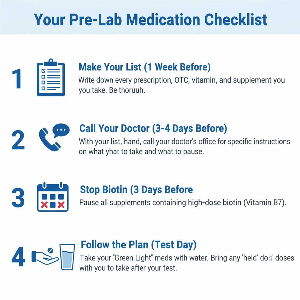 Your 4-Step Pre-Test Medication Checklist