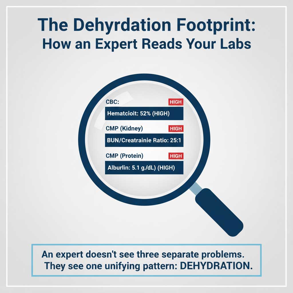 A Doctor's View: The Dehydration Footprint on Your Labs