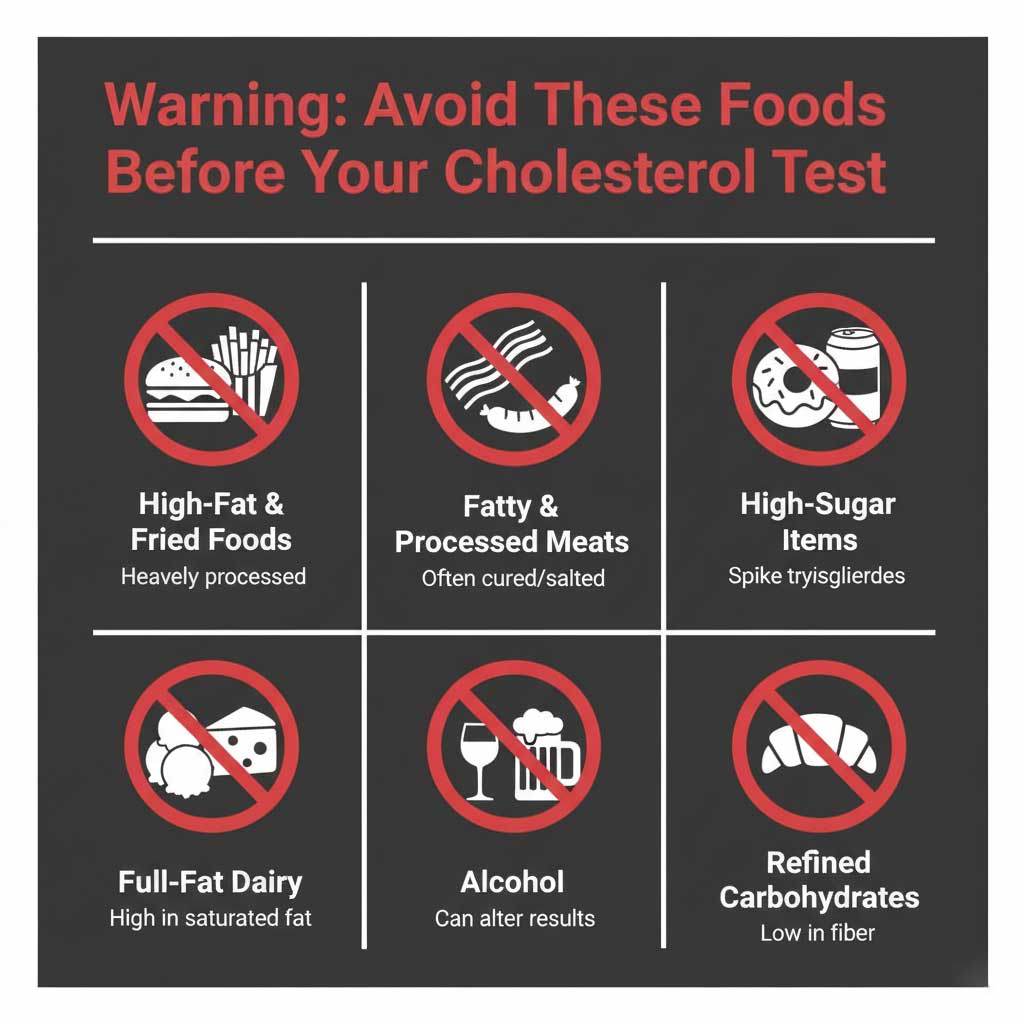 Foods to Avoid 24 Hours Before Your Lipid Panel