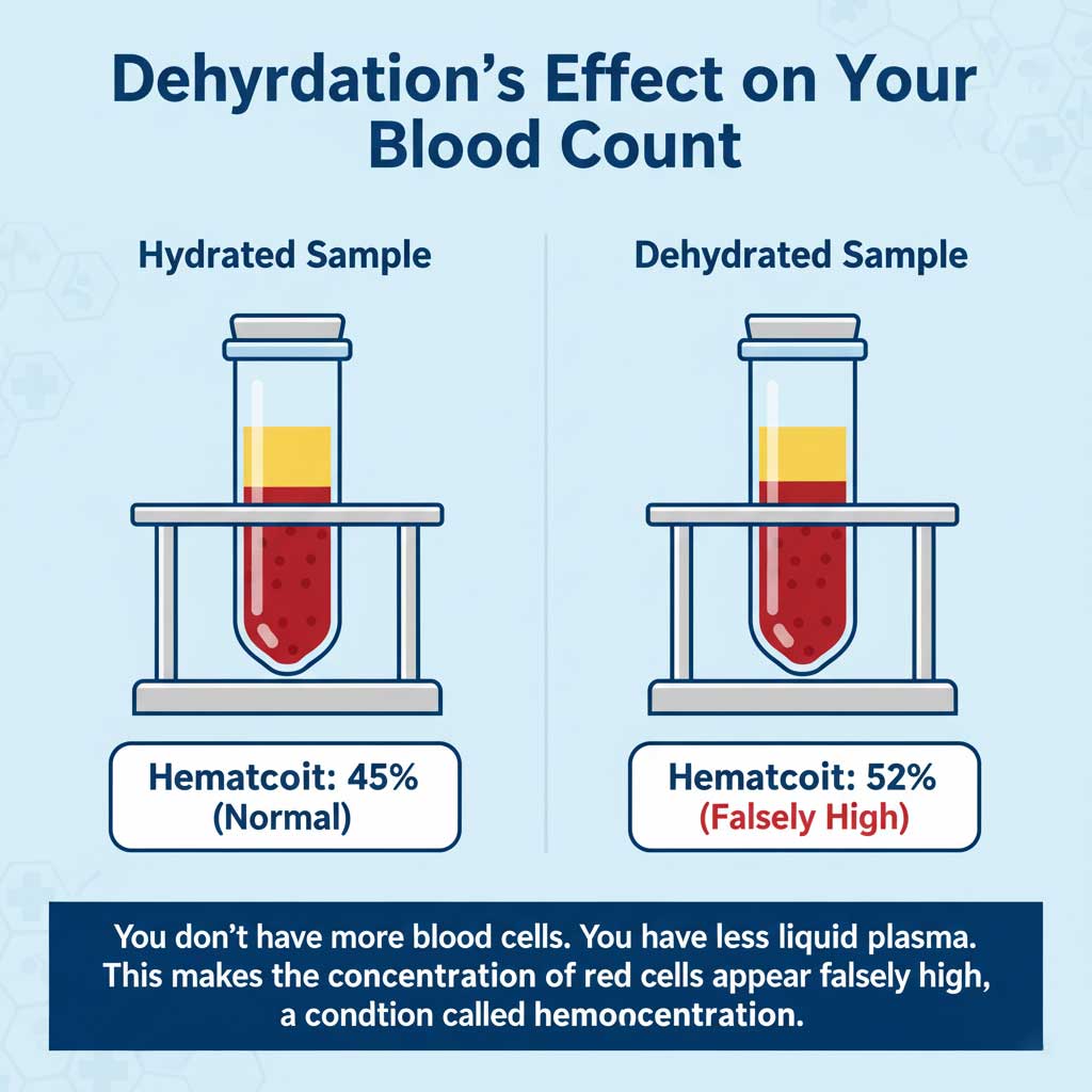 The "Thick Blood" Illusion: Dehydration and Your CBC