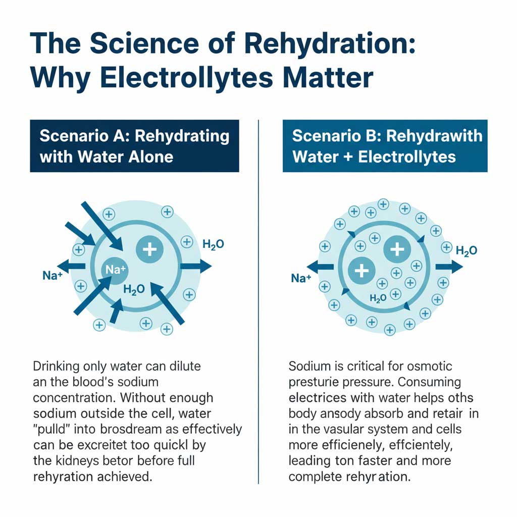 The Science of Effective Rehydration: Water, Sodium, and Cellular Balance