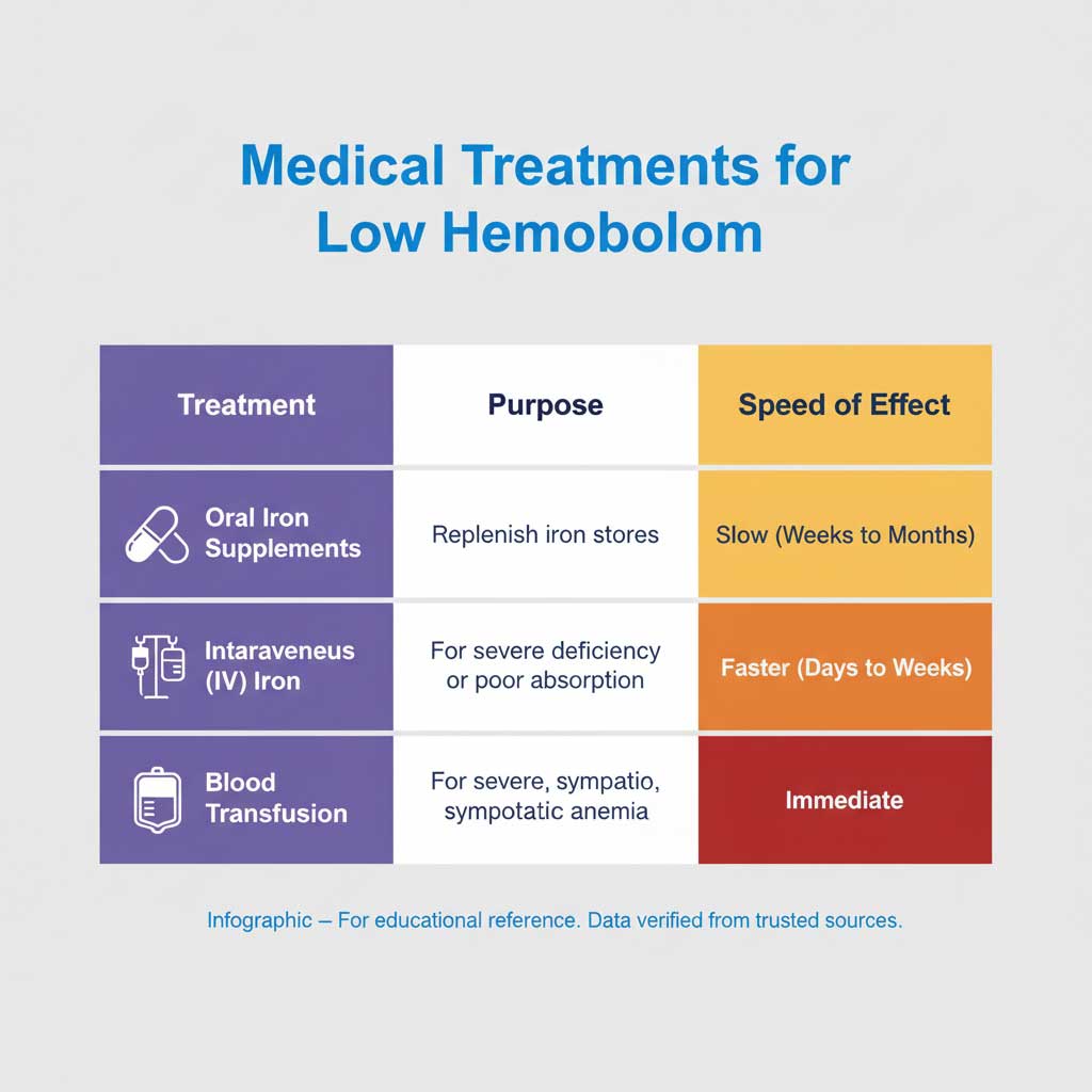 Medical Treatments for Low Hemoglobin Compared