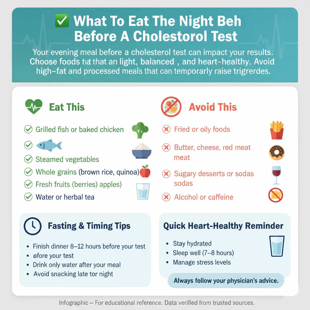 What To Eat The Night Before A Cholesterol Test?