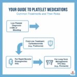 What medications increase platelet count and when are they prescribed?