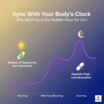 Is it better to take iron supplements in the morning or at night?