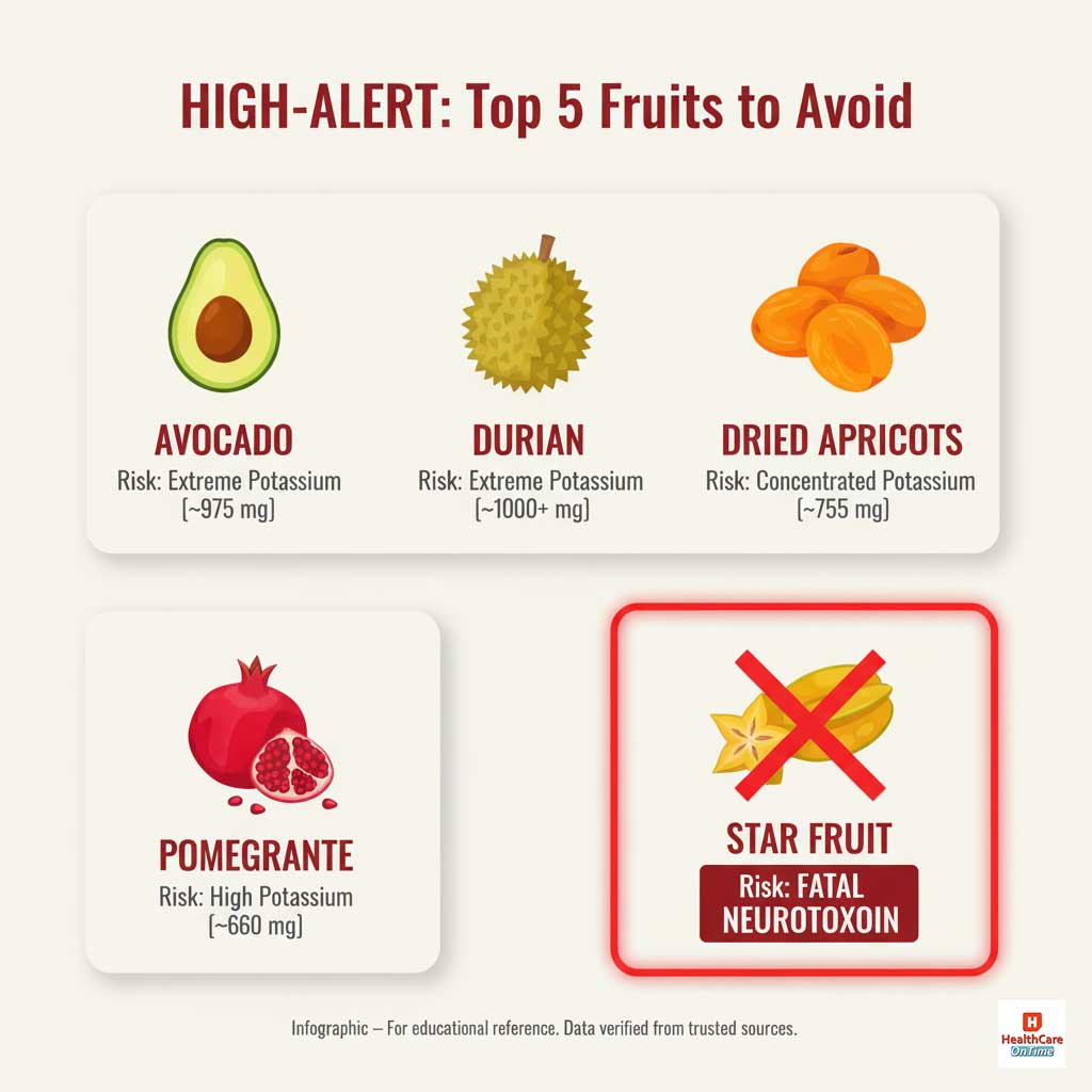 High-Alert: 5 Fruits Most Dangerous for Kidney Disease