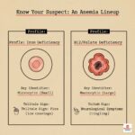 What is the difference between iron deficiency anemia and B12 deficiency anemia?