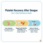 How does platelet count recover after a viral infection like dengue?