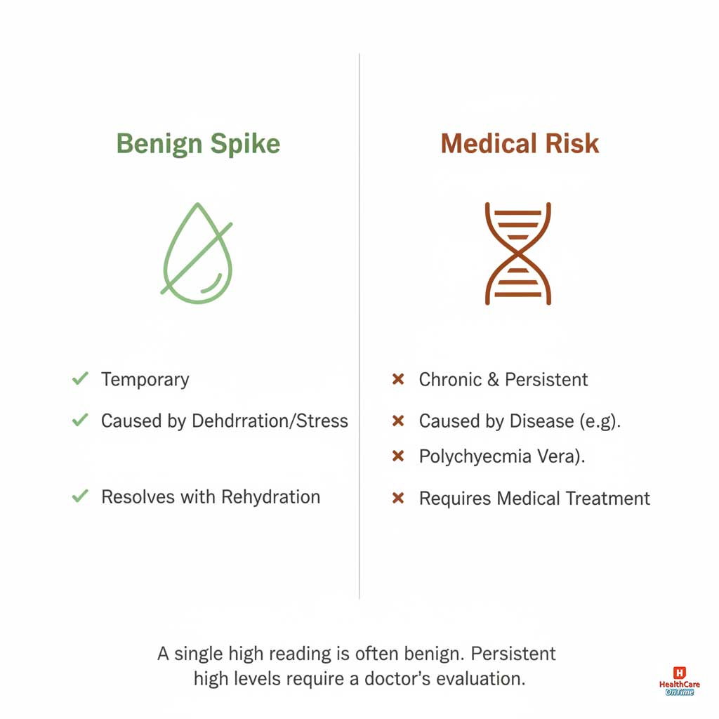 High Hemoglobin: Benign Spike vs. Medical Risk
