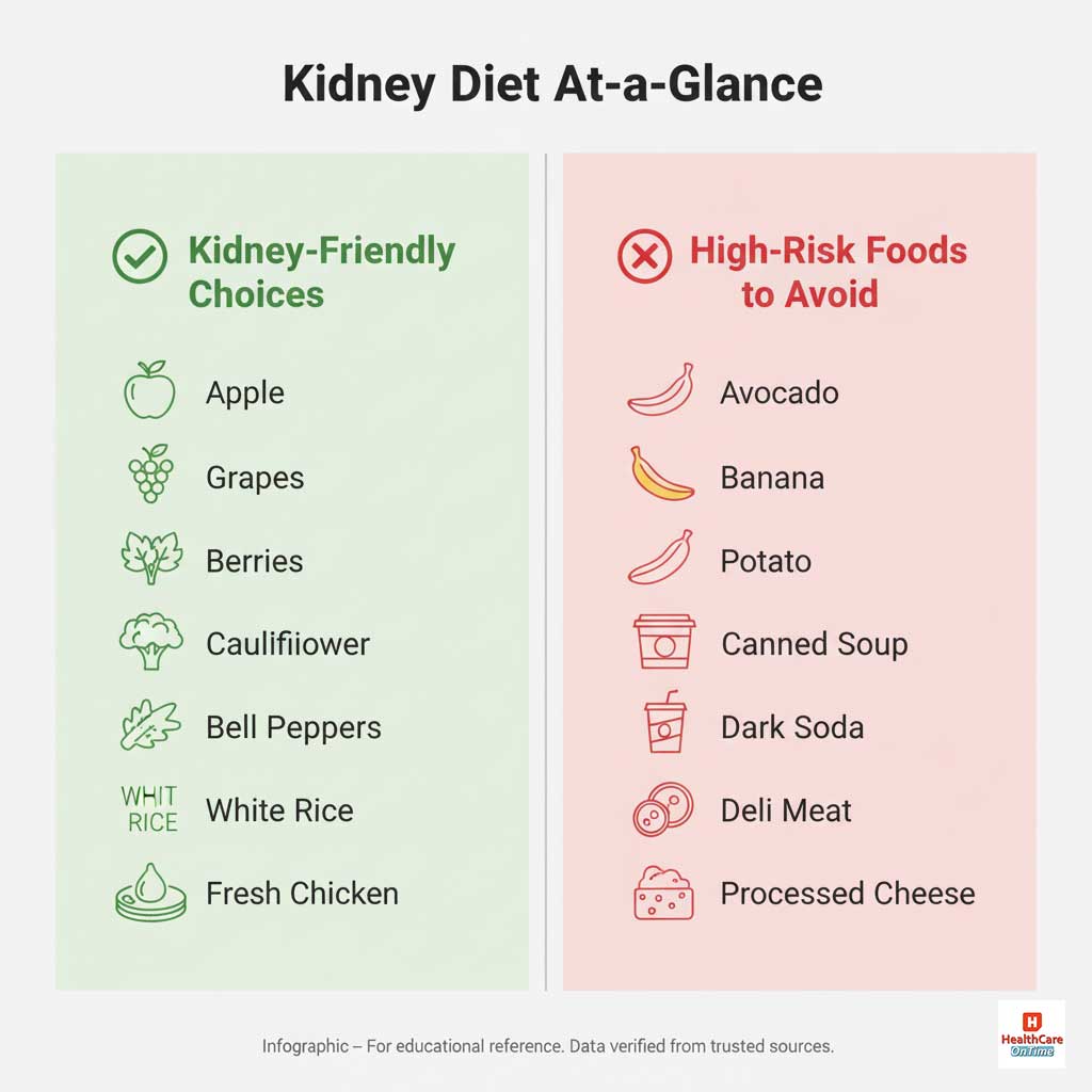 Kidney Diet Cheat Sheet: Eat This, Avoid That