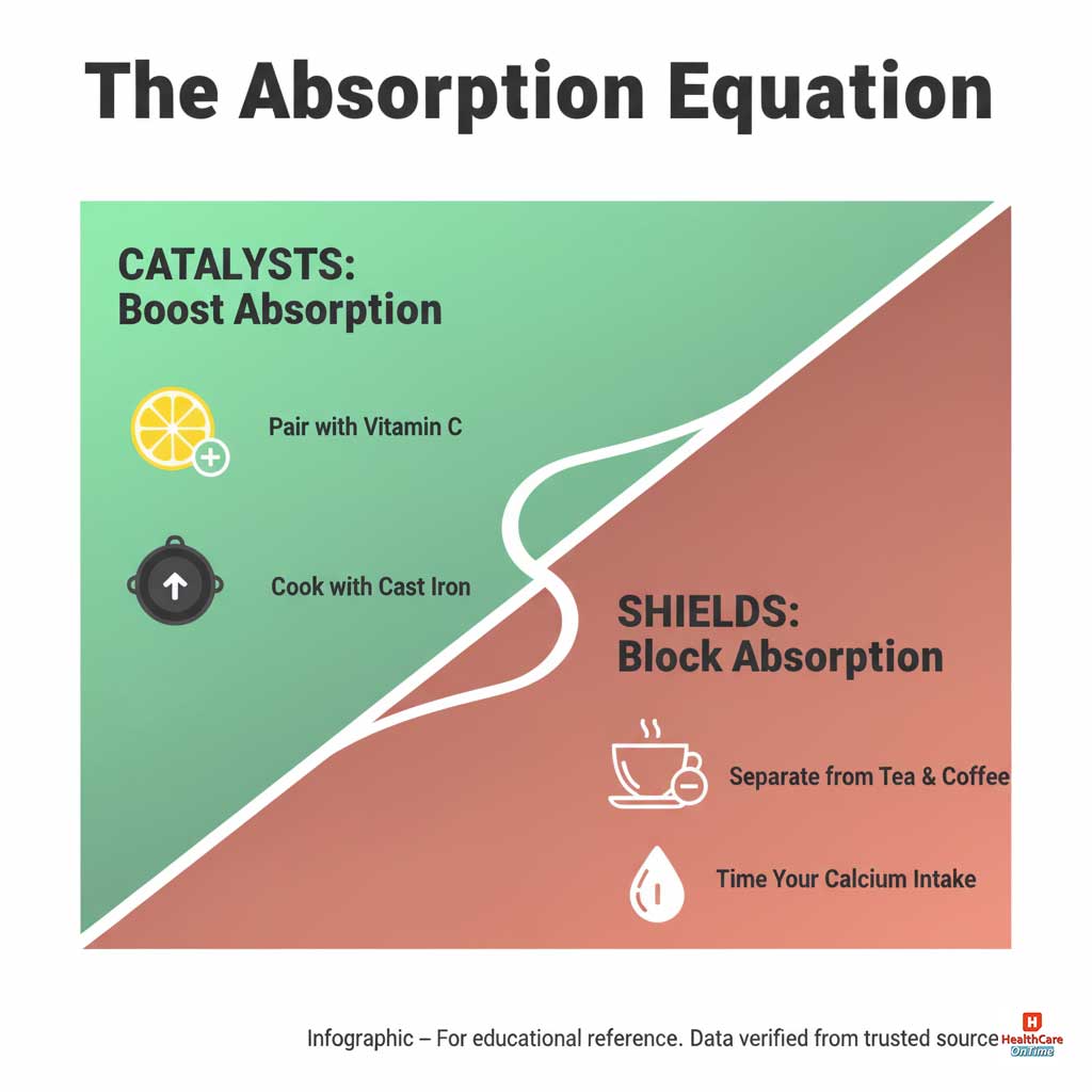 The Catalyst & The Shield: A Guide to Iron Absorption