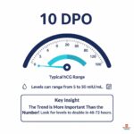 What is a good hCG level 10 days after ovulation?