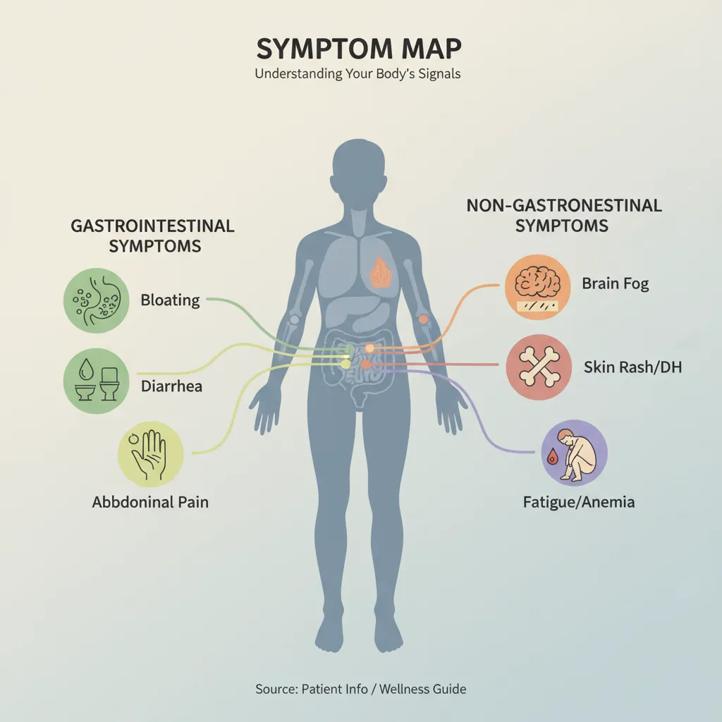 Celiac Disease Symptom Spectrum - Infographic