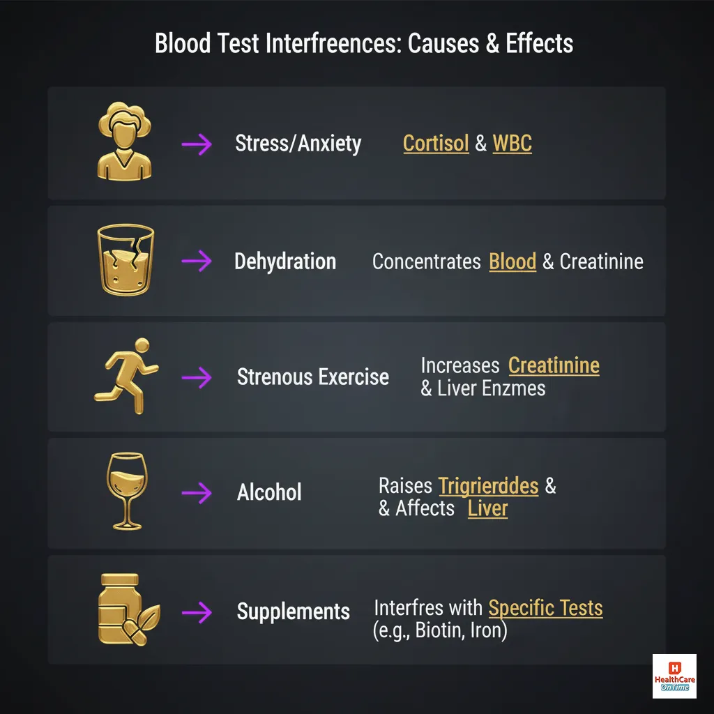 Common Factors That Skew Blood Test Results - Infographic