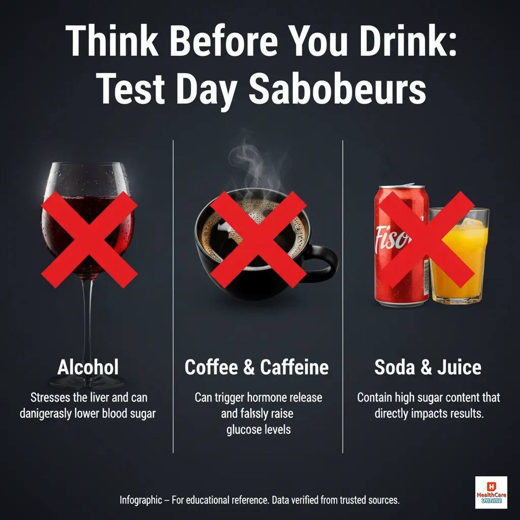 Drinks That Can Disrupt Your Blood Sugar Test - Infographic