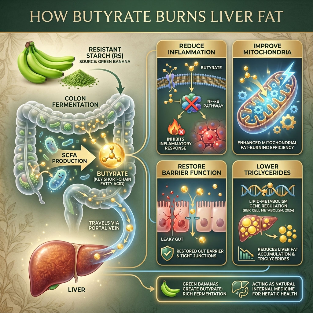 How Butyrate Burns Liver Fat