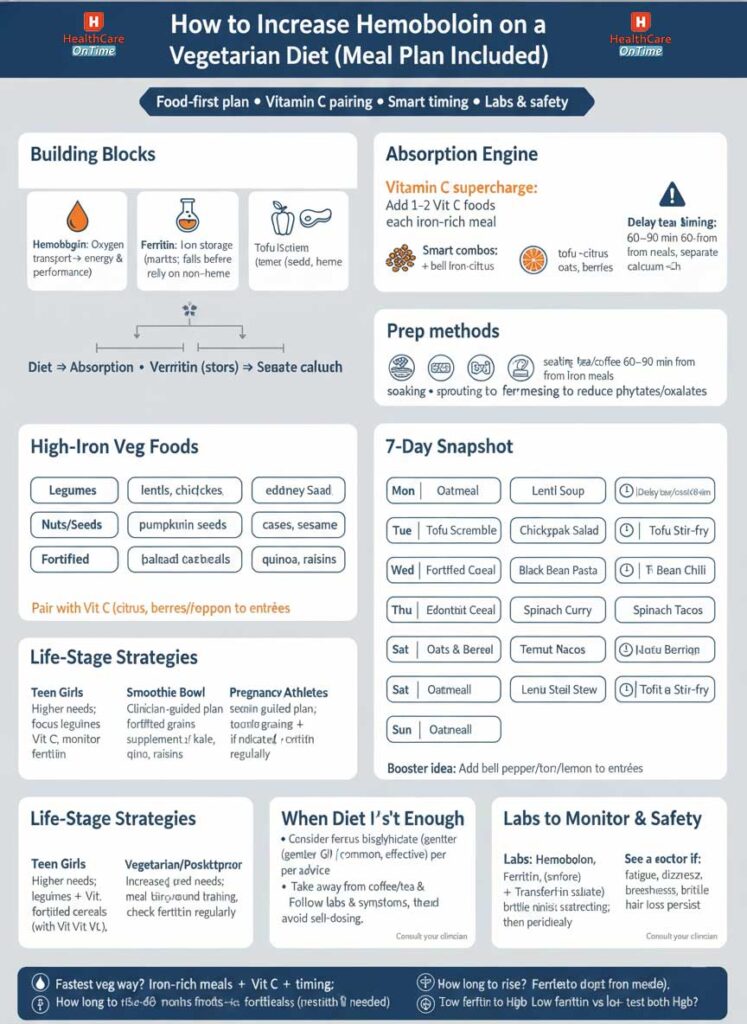 How to Increase Hemoglobin on a Vegetarian Diet