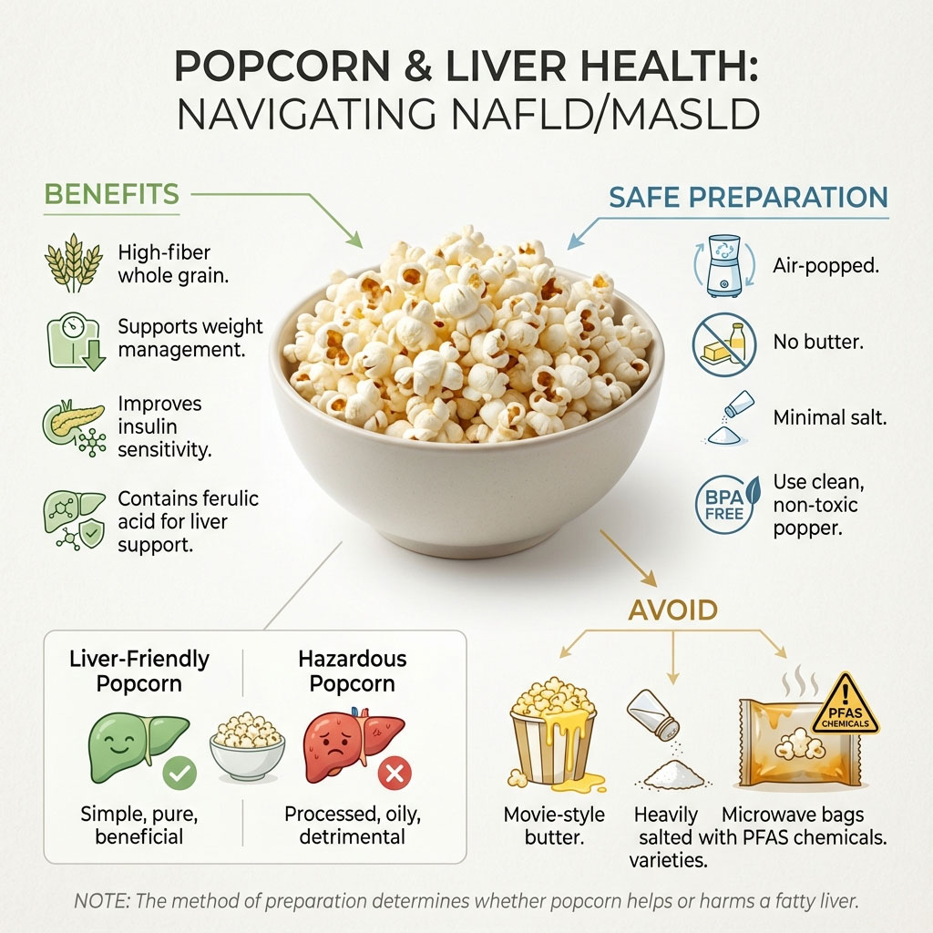 Is Popcorn Good for Fatty Liver? Healthy Snack or Sodium Trap?