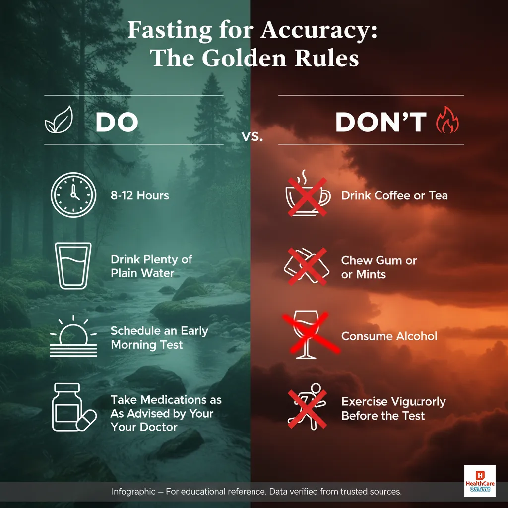 Mastering the Fasting Rules for Your Blood Test - Infographic
