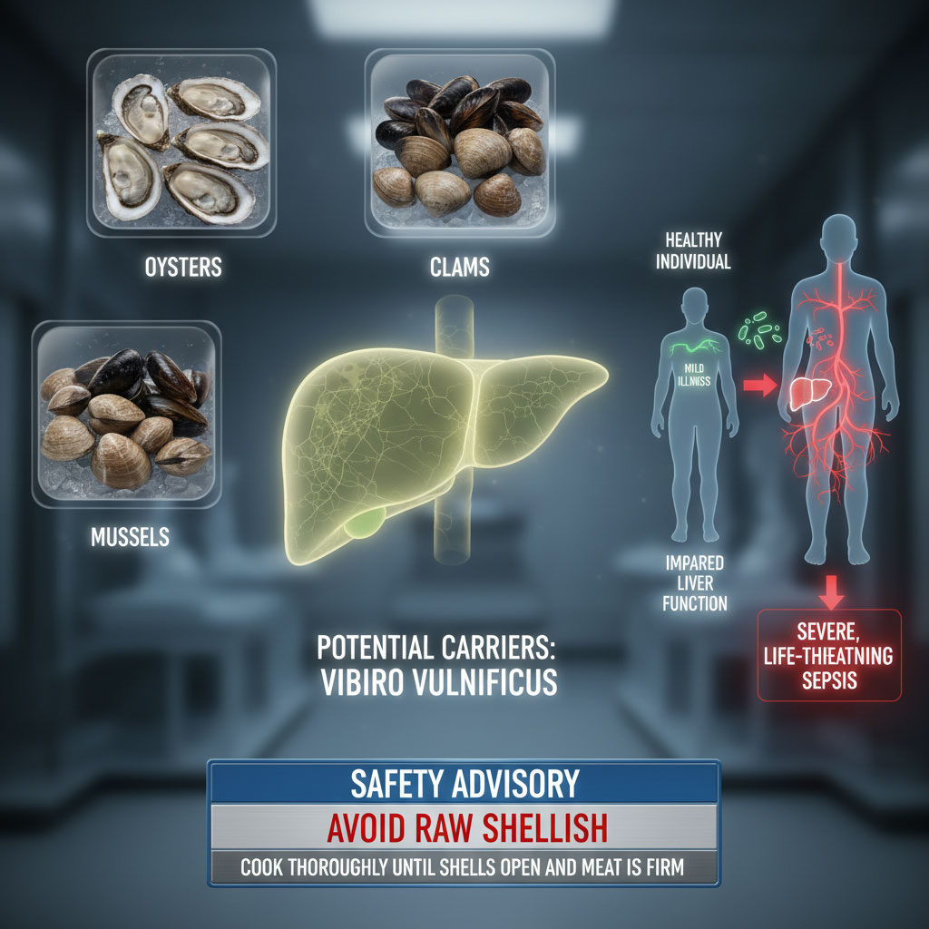 Raw Shellfish and Bacterial Risks