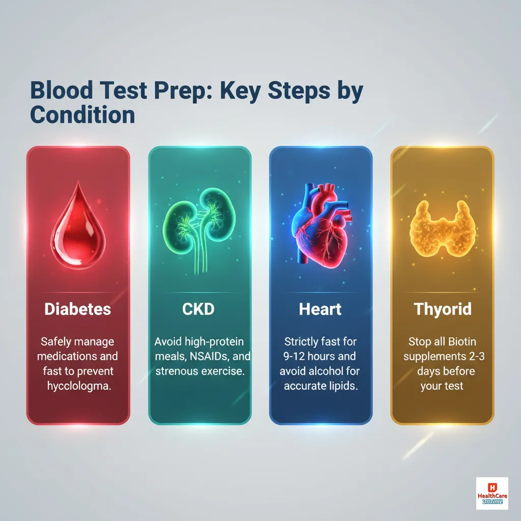 Summary of Special Blood Test Preparation - Infographic