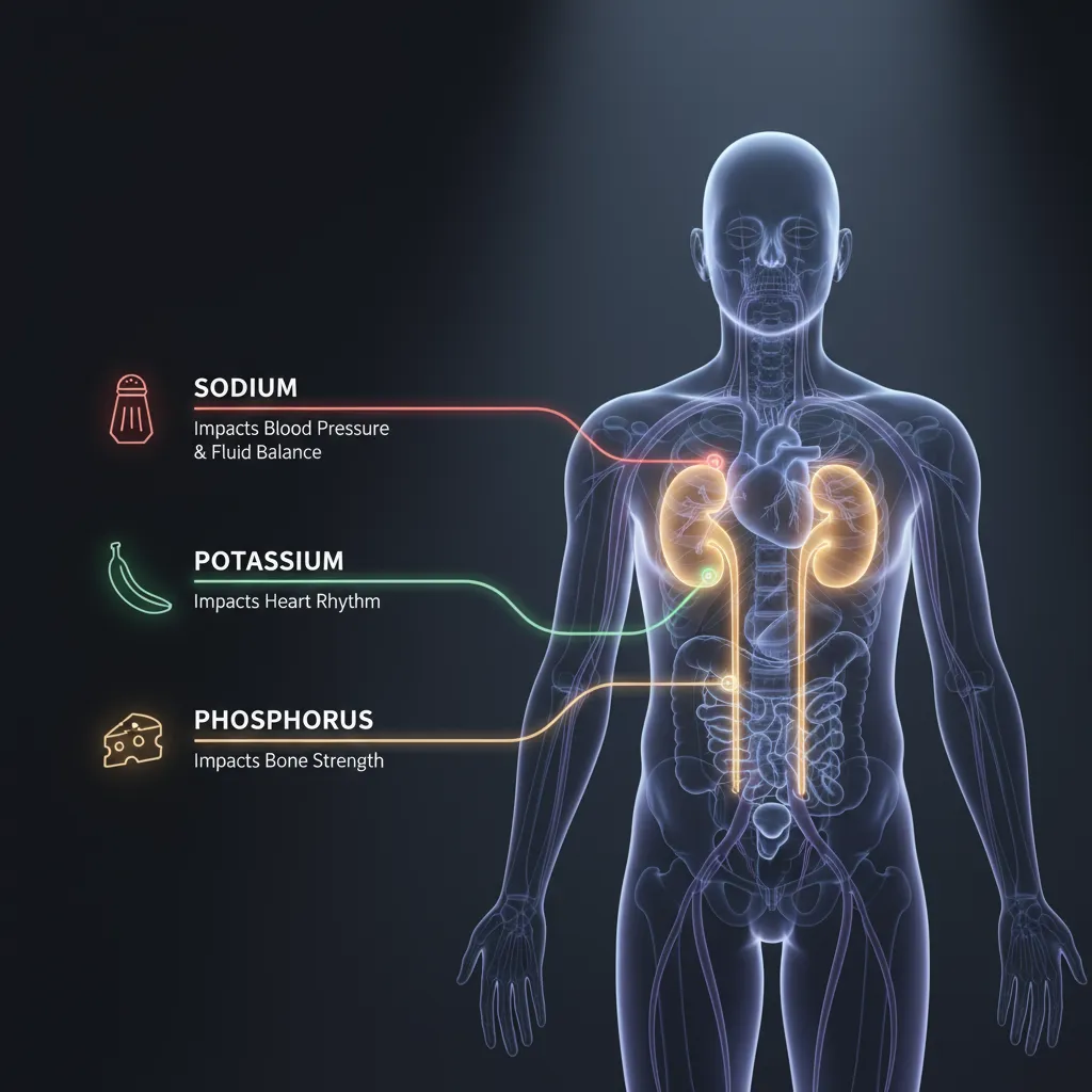 The 3 Key Minerals - A Body Impact Map - Infographic