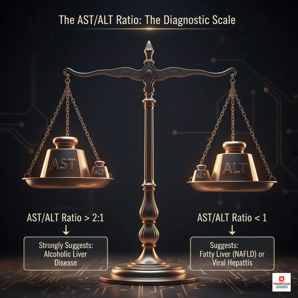 The AST vs. ALT Ratio - A Powerful Clue - Infographic