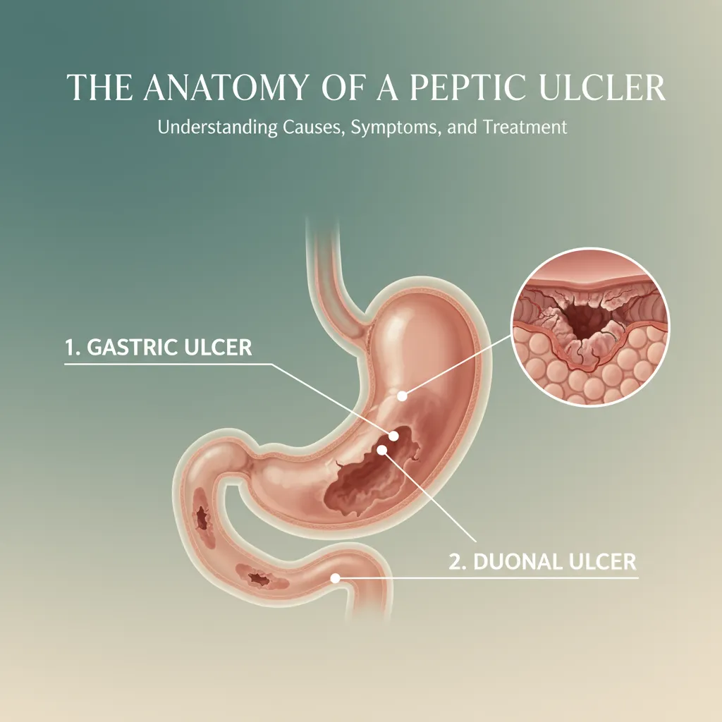The Anatomy of a Peptic Ulcer - Infographic