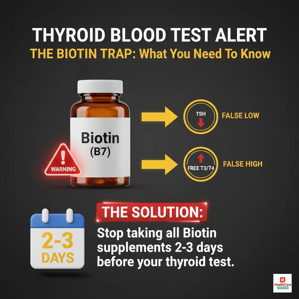 The Biotin Warning for Thyroid Tests - Infographic