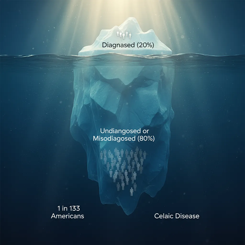 The Celiac Iceberg - Uncovering the Undiagnosed - Infographic
