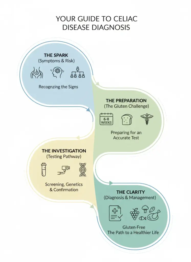 The Complete Celiac Diagnosis Journey - Infographic