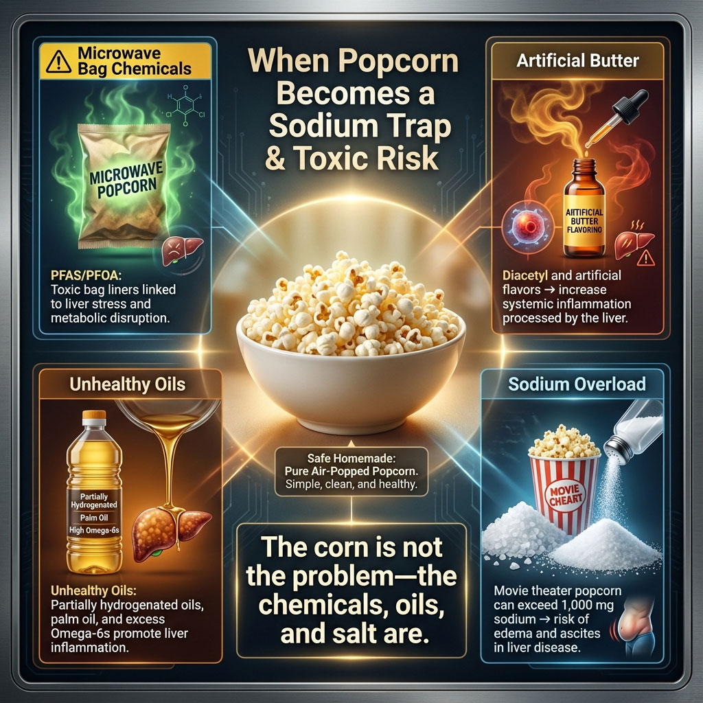 The Dangers: When Popcorn Becomes a "Sodium Trap" & Toxic Risk